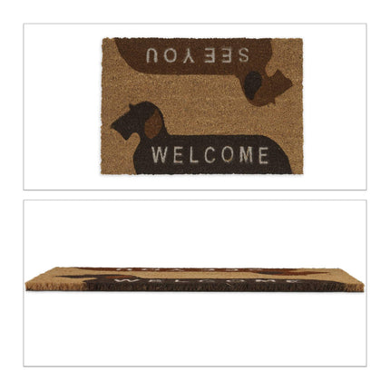 Door mat coconut fiber "Welcome/See You"