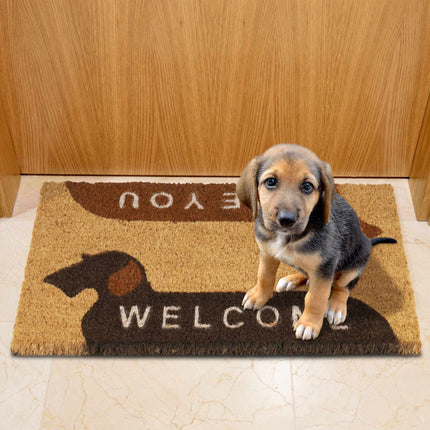 Door mat coconut fiber "Welcome/See You"