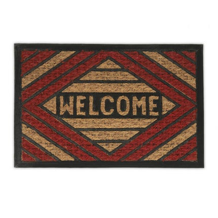 Door mat coconut fiber "Welcome" red