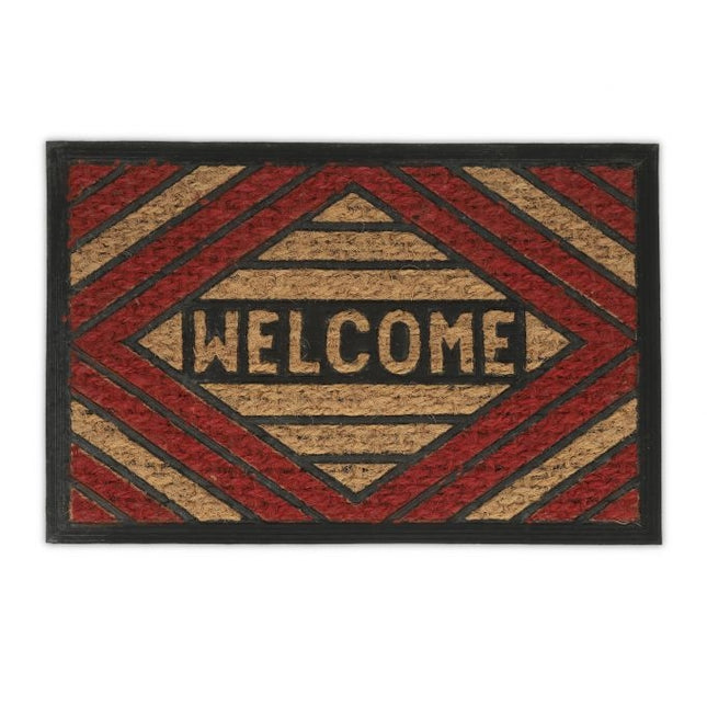 Door mat coconut fiber "Welcome" red