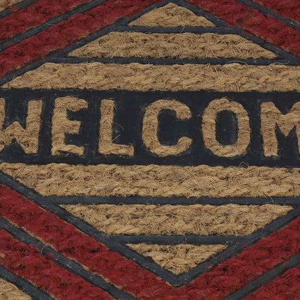 Door mat coconut fiber "Welcome" red