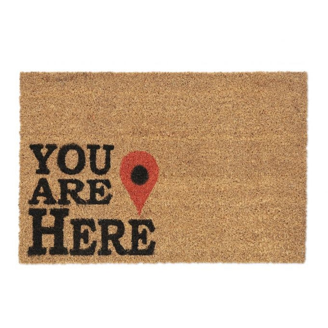 Door mat coconut fiber "You Are Here"