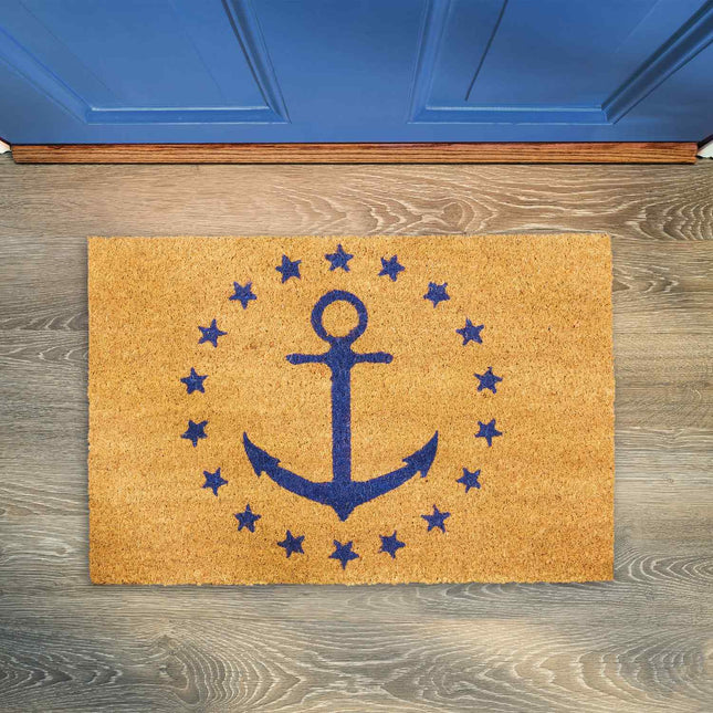 Doormat coconut fiber anchors & stars