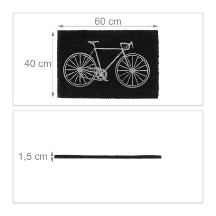 Doormat coconut fiber bicycle