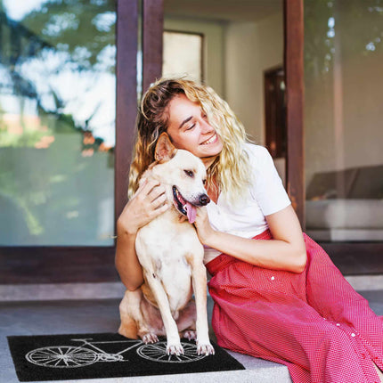 Doormat coconut fiber bicycle