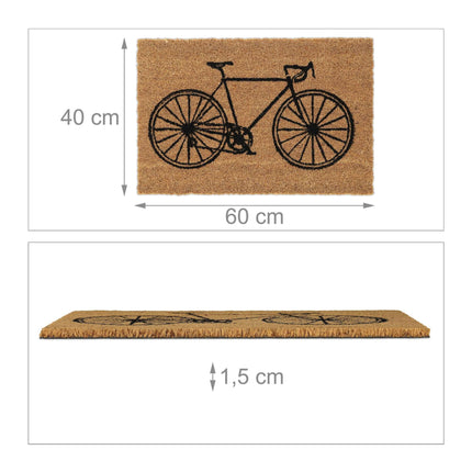 Doormat coconut fiber bicycle