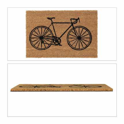 Doormat coconut fiber bicycle