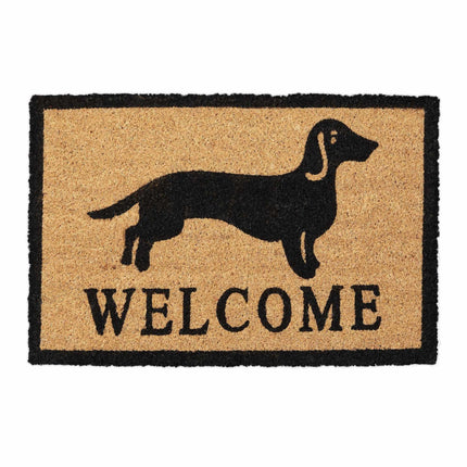 Door mat coconut fiber dachshund