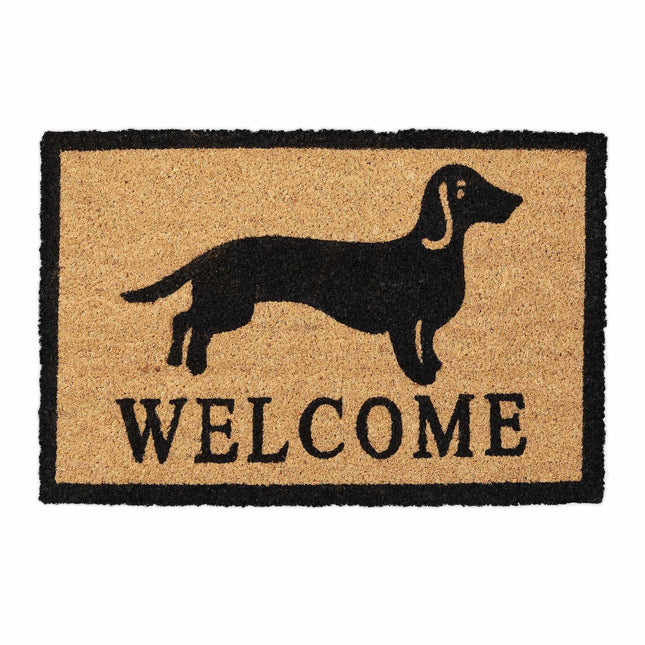 Door mat coconut fiber dachshund