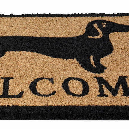 Door mat coconut fiber dachshund