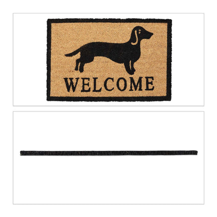 Door mat coconut fiber dachshund
