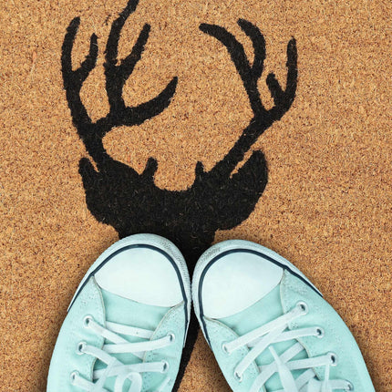 Door mat coconut fiber deer head