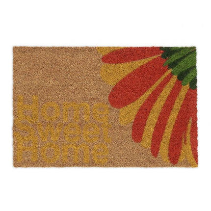 Door mat coconut fiber flower