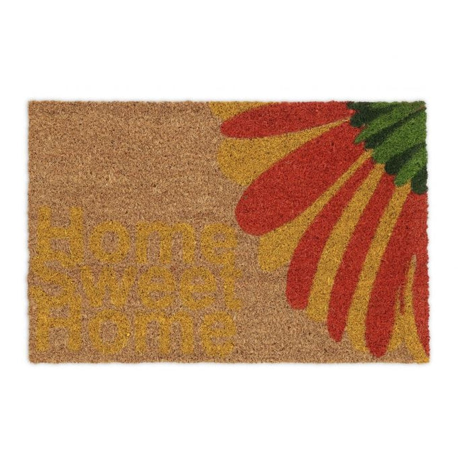 Door mat coconut fiber flower