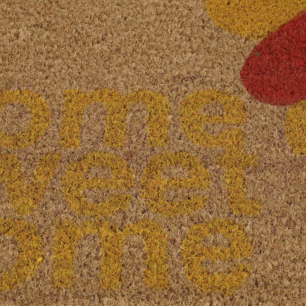 Door mat coconut fiber flower