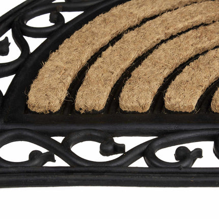 Door mat coconut fiber half moon