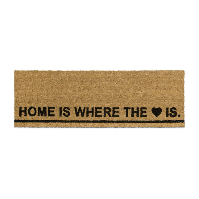 Door mat coconut fiber long "Home is ..."