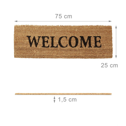 Door mat coconut fiber narrow "Welcome"
