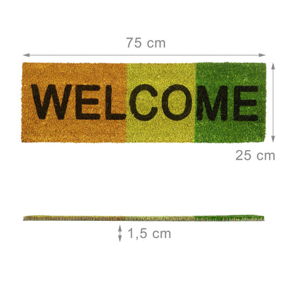 Door mat coconut fiber narrow "Welcome"