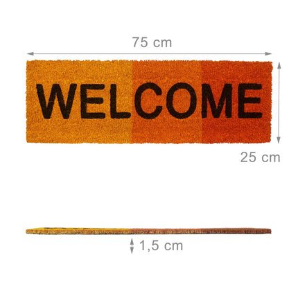 Door mat coconut fiber narrow "Welcome"