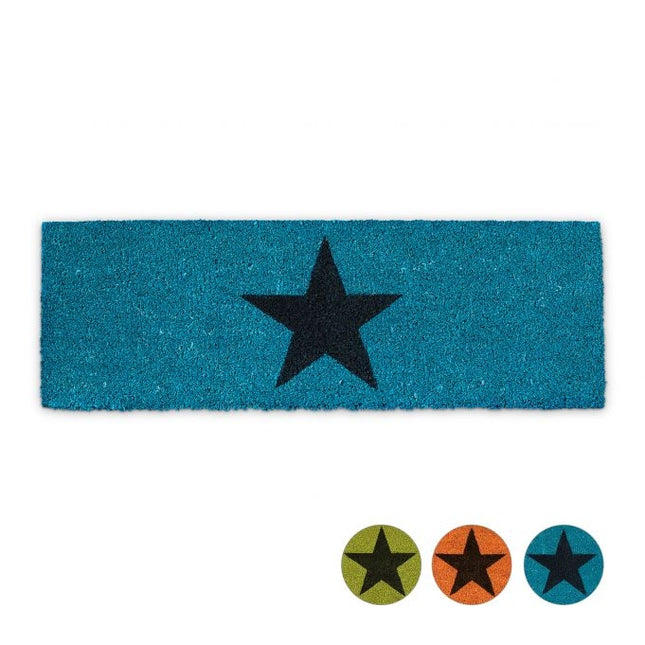 Door mat coconut fiber narrow with star