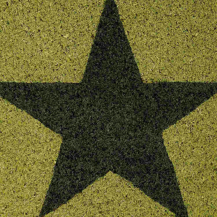 Door mat coconut fiber narrow with star