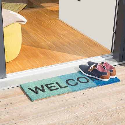 Door mat coconut fiber narrow with star