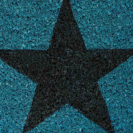 Door mat coconut fiber narrow with star