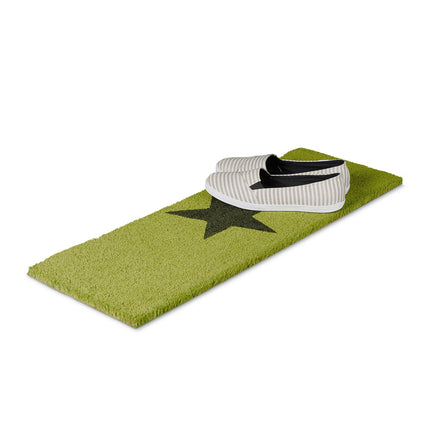 Door mat coconut fiber narrow with star