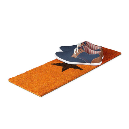 Door mat coconut fiber narrow with star