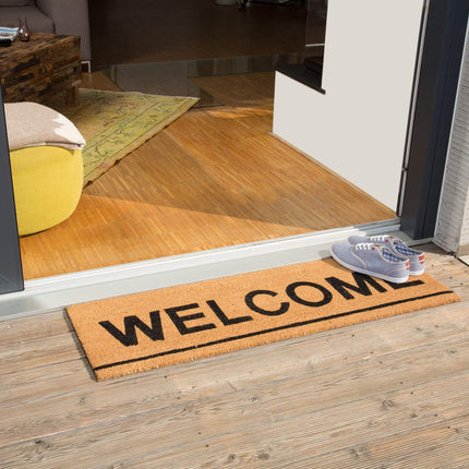 Door mat coconut fiber oblong "Welcome"