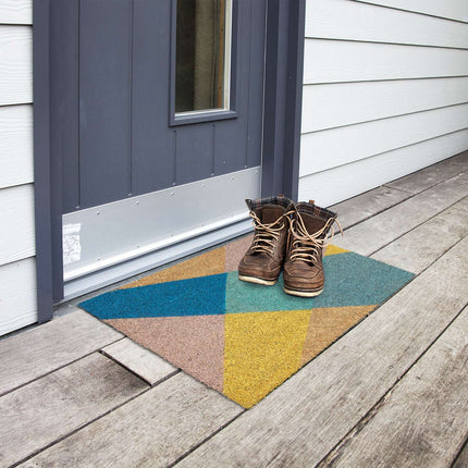 Door mat coconut fiber patterned