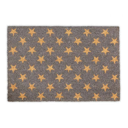 Doormat coconut fiber star pattern