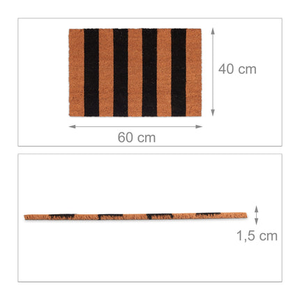Door mat coconut fiber striped