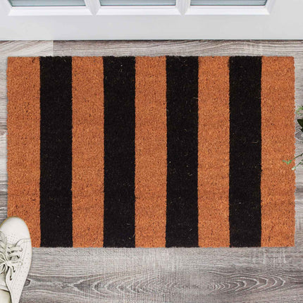 Door mat coconut fiber striped