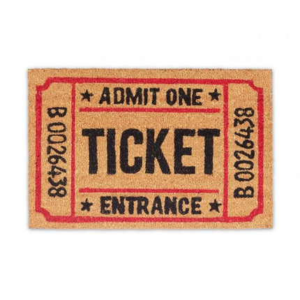 Door mat coconut fiber ticket
