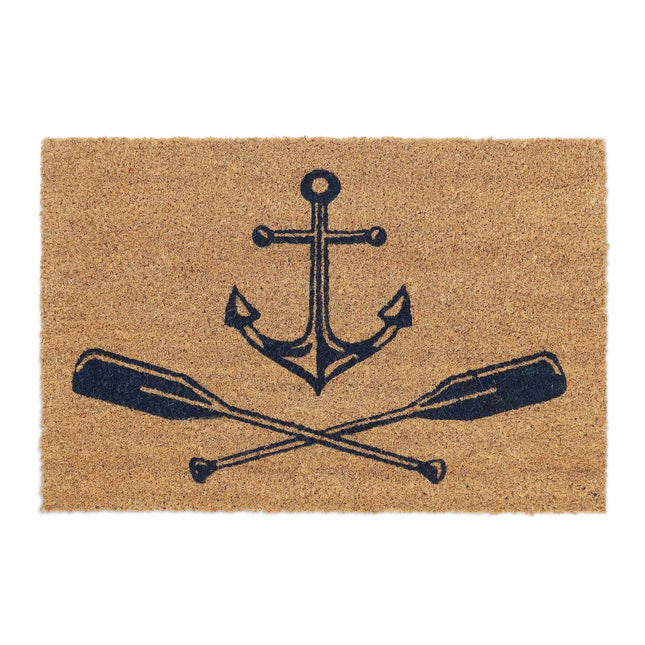 Doormat coconut fiber with anchor & oars