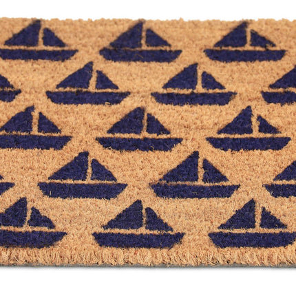 Doormat coconut fiber with boat pattern