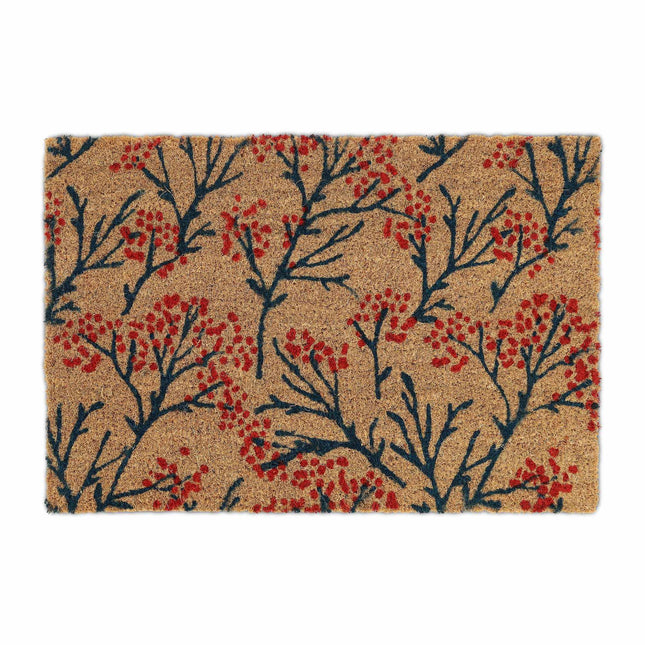 Door mat coconut fiber with branch pattern