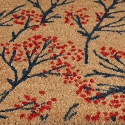 Door mat coconut fiber with branch pattern