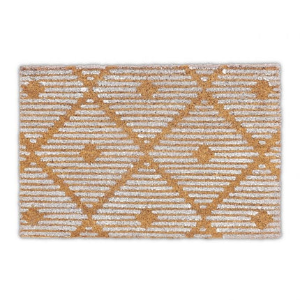 Doormat coconut fiber with checkered pattern