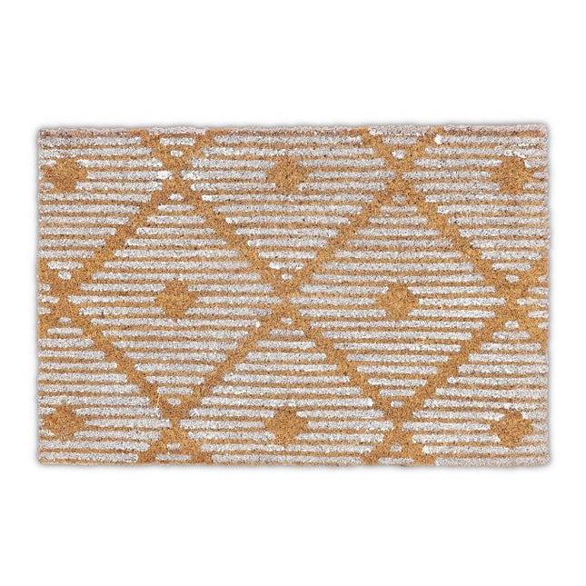 Doormat coconut fiber with checkered pattern
