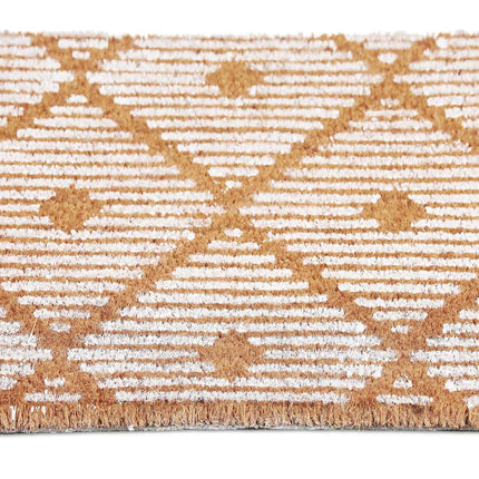 Doormat coconut fiber with checkered pattern