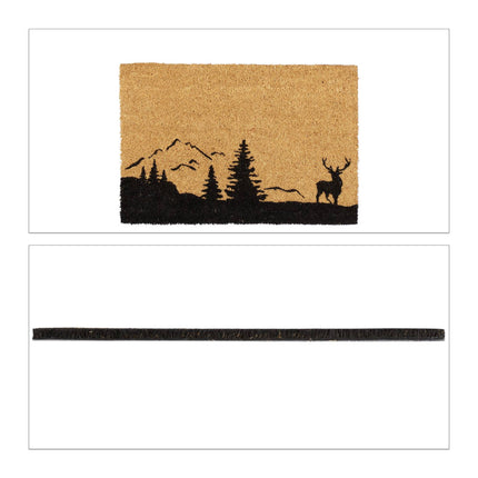 Doormat coconut fiber with deer motif