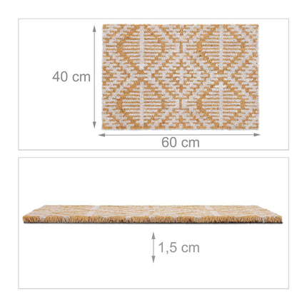 Doormat coconut fiber with pattern