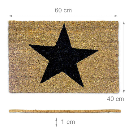 Door mat coconut fiber with star