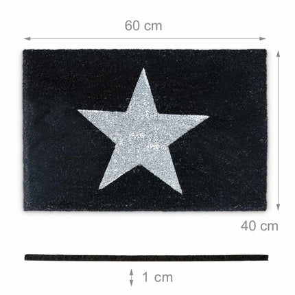 Door mat coconut fiber with star