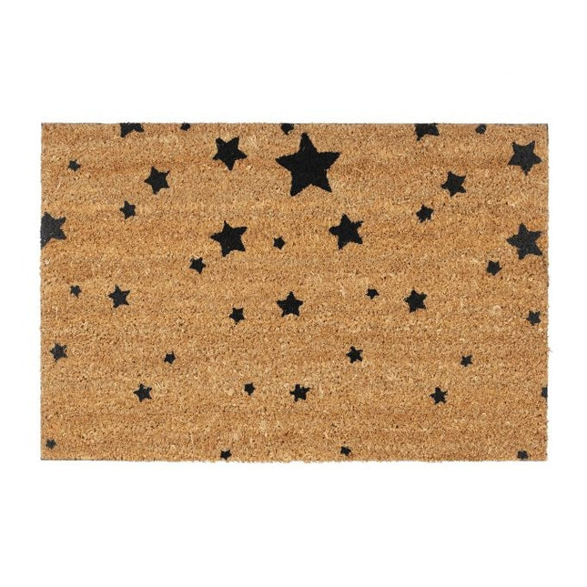 Door mat coconut fiber with star motif