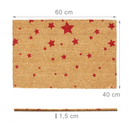 Doormat coconut fiber with star motif