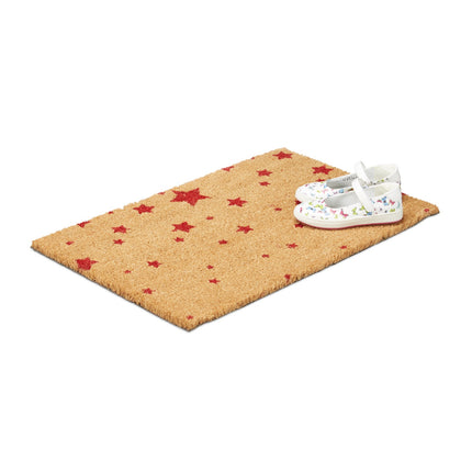 Doormat coconut fiber with star motif